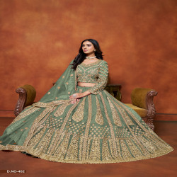 Women's Premium Wedding Net Lehenga Choli with Embroidered Dupatta